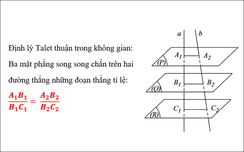 Định lý Talet thuận trong không gian